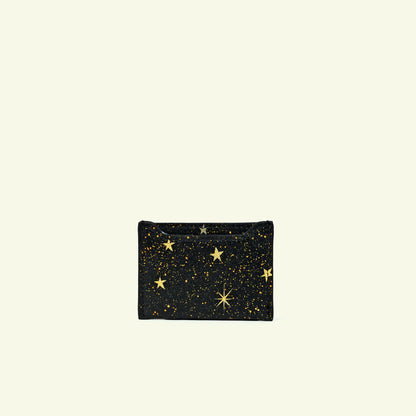 Card holder in airbrushed calfskin "Sky Full Of Stars"