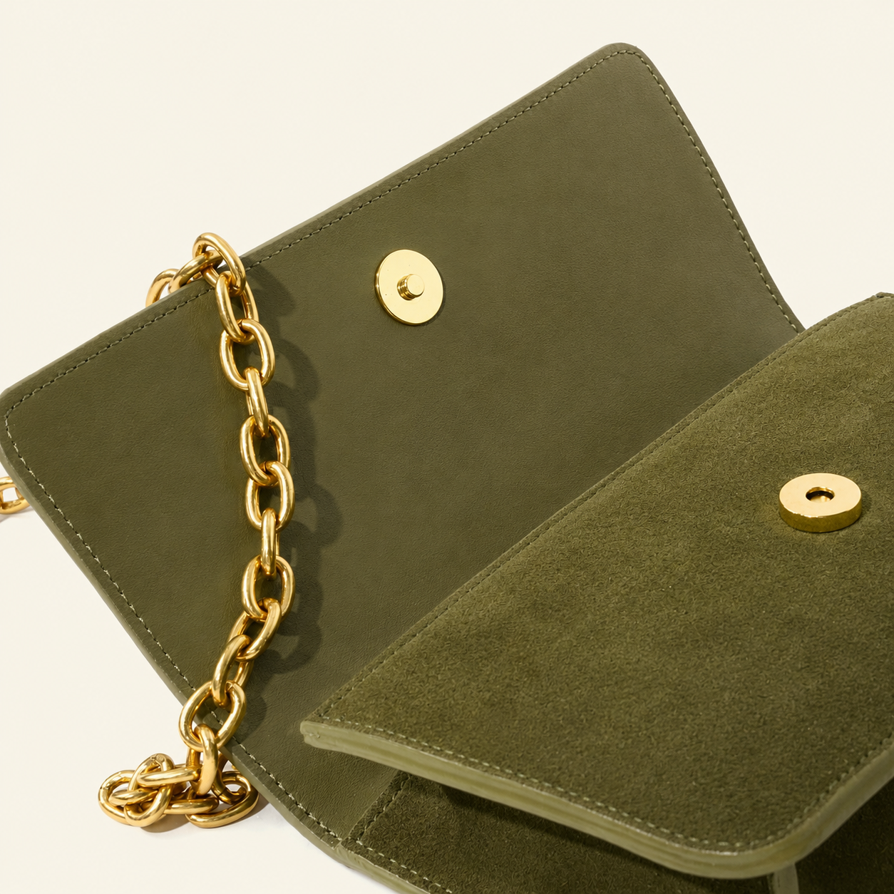 Brenda Bag aus airbrush-bemaltem Kalbsveloursleder “Burnt Wheat”