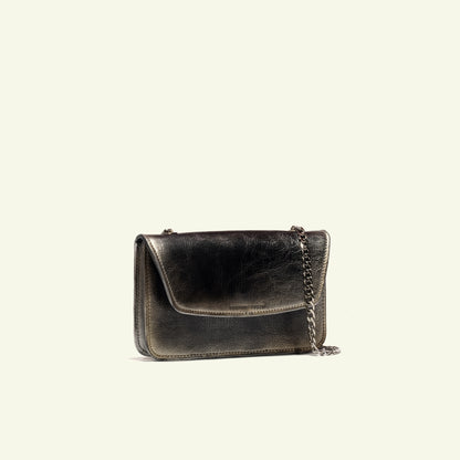 Borsa Gia in pelle aerografata “Warm Metal”