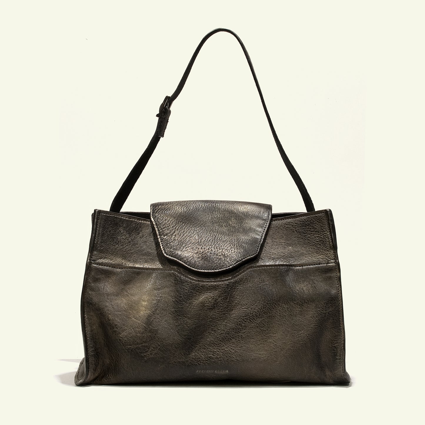 Large Pascale in Pelle Aerografata “Warm Metal”