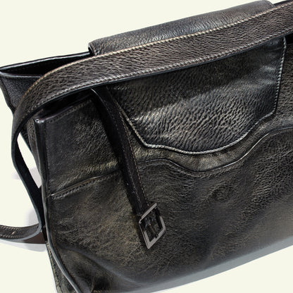 Large Pascale in Pelle Aerografata “Warm Metal”