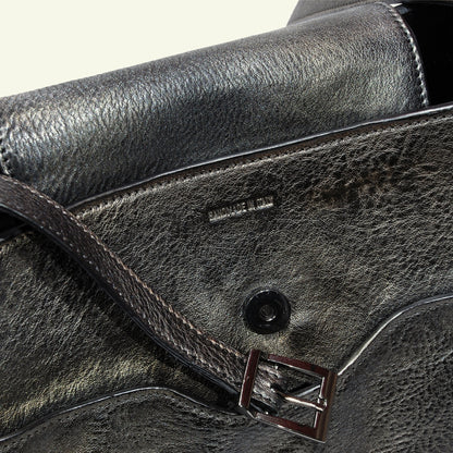 Large Pascale in Pelle Aerografata “Warm Metal”