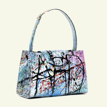 Large Pascale Bag in airbrushed leather "AFD Multicolor Attack"