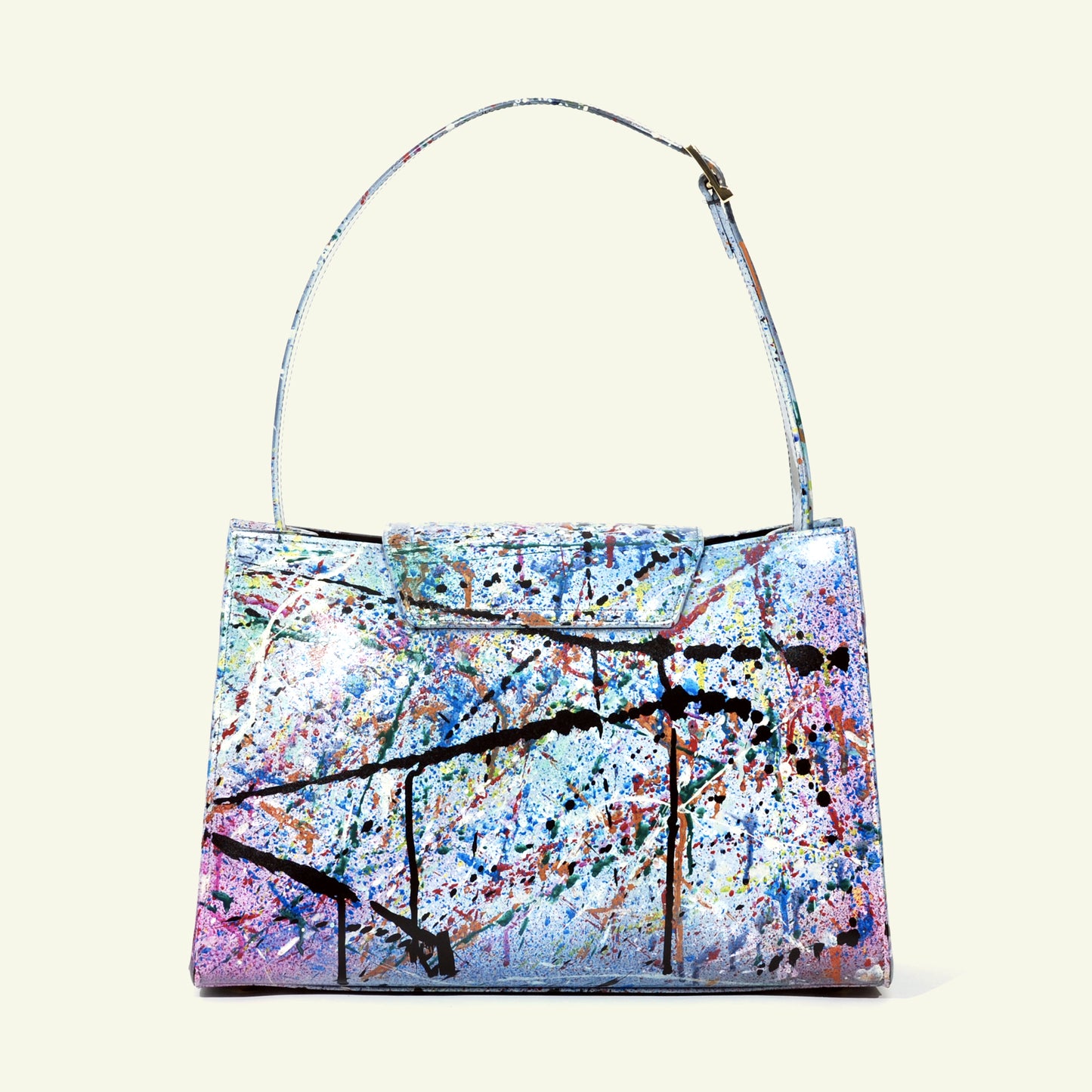 Large Pascale Bag in airbrushed leather "AFD Multicolor Attack"