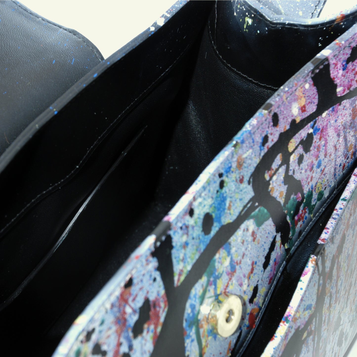 Large Pascale Bag in airbrushed leather "AFD Multicolor Attack"