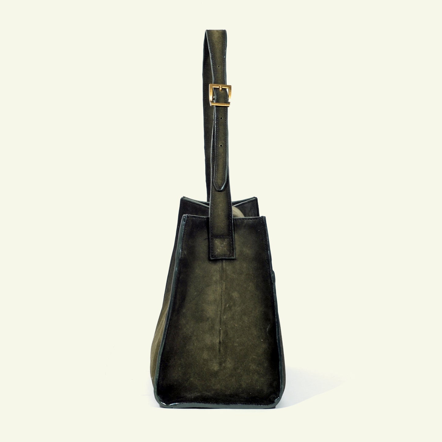 Large Pascale Bag in airbrushed suede "Britsh Green"