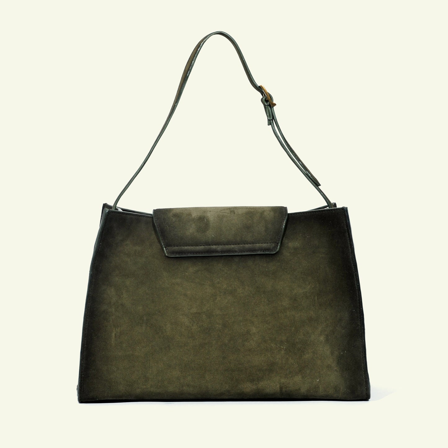 Large Pascale Bag in airbrushed suede "Britsh Green"