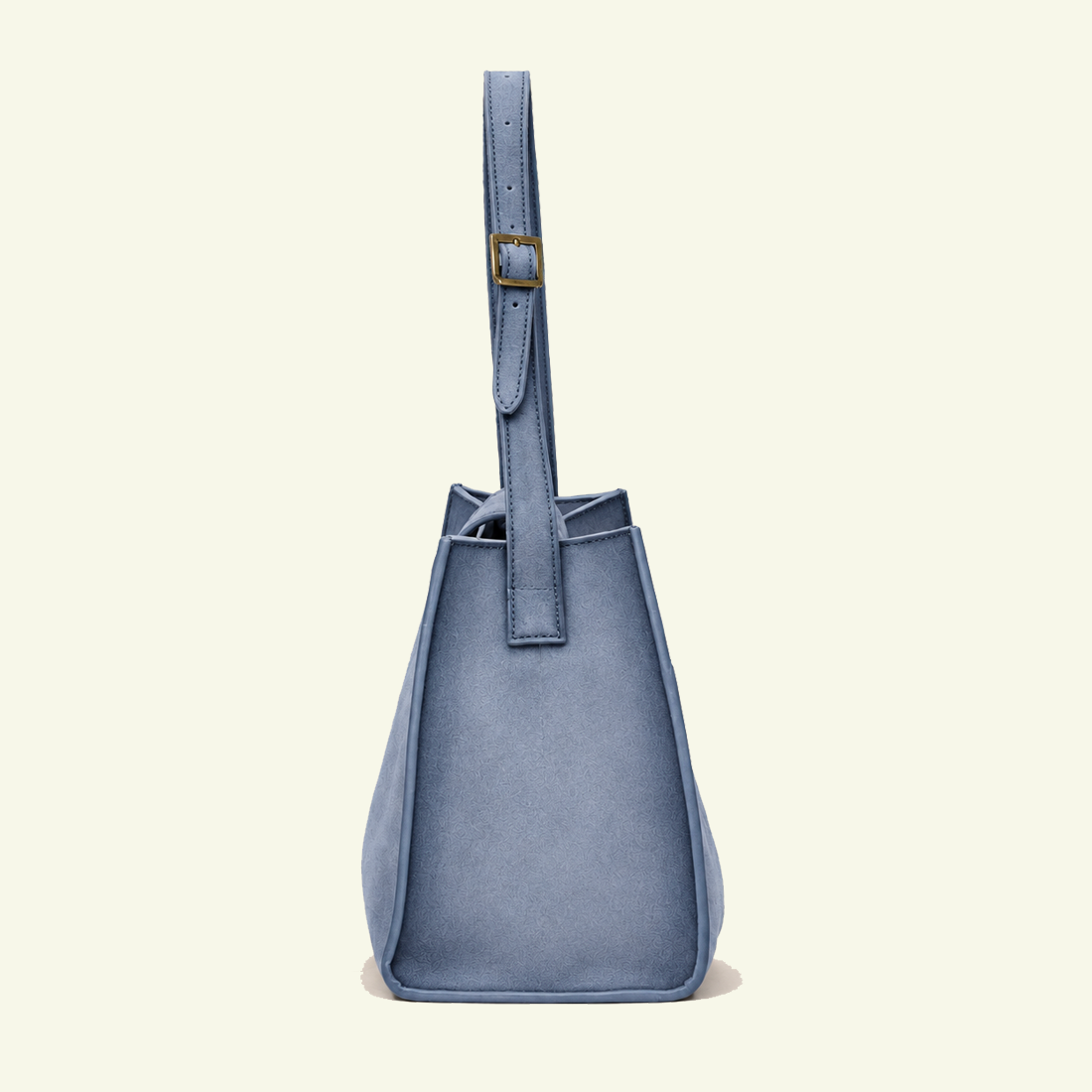 Large Pascale bag in airbrushed suede "Baby Blue"