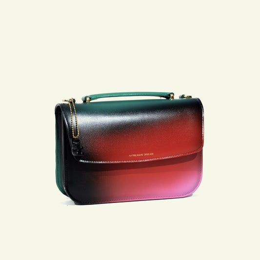Tori bag in airbrushed leather "Colors Match Black"