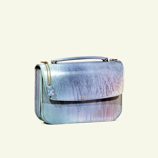 Tori bag in airbrushed leather "Oops, I drop the paint"