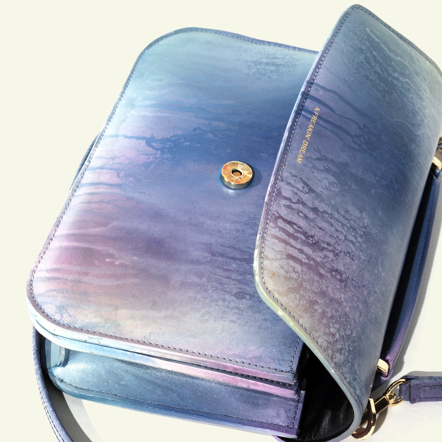 Tori bag in airbrushed leather "Oops, I drop the paint"