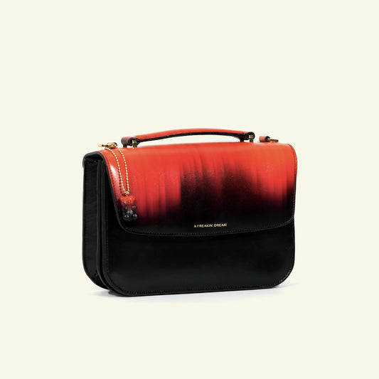 Tori Bag in airbrushed leather "The crayons effect"