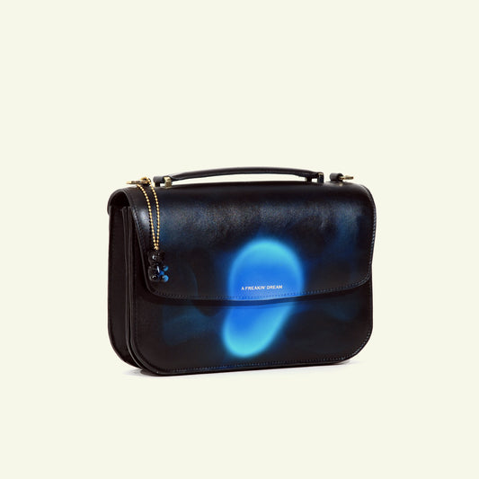 Tori bag in airbrushed leather "Electrons"