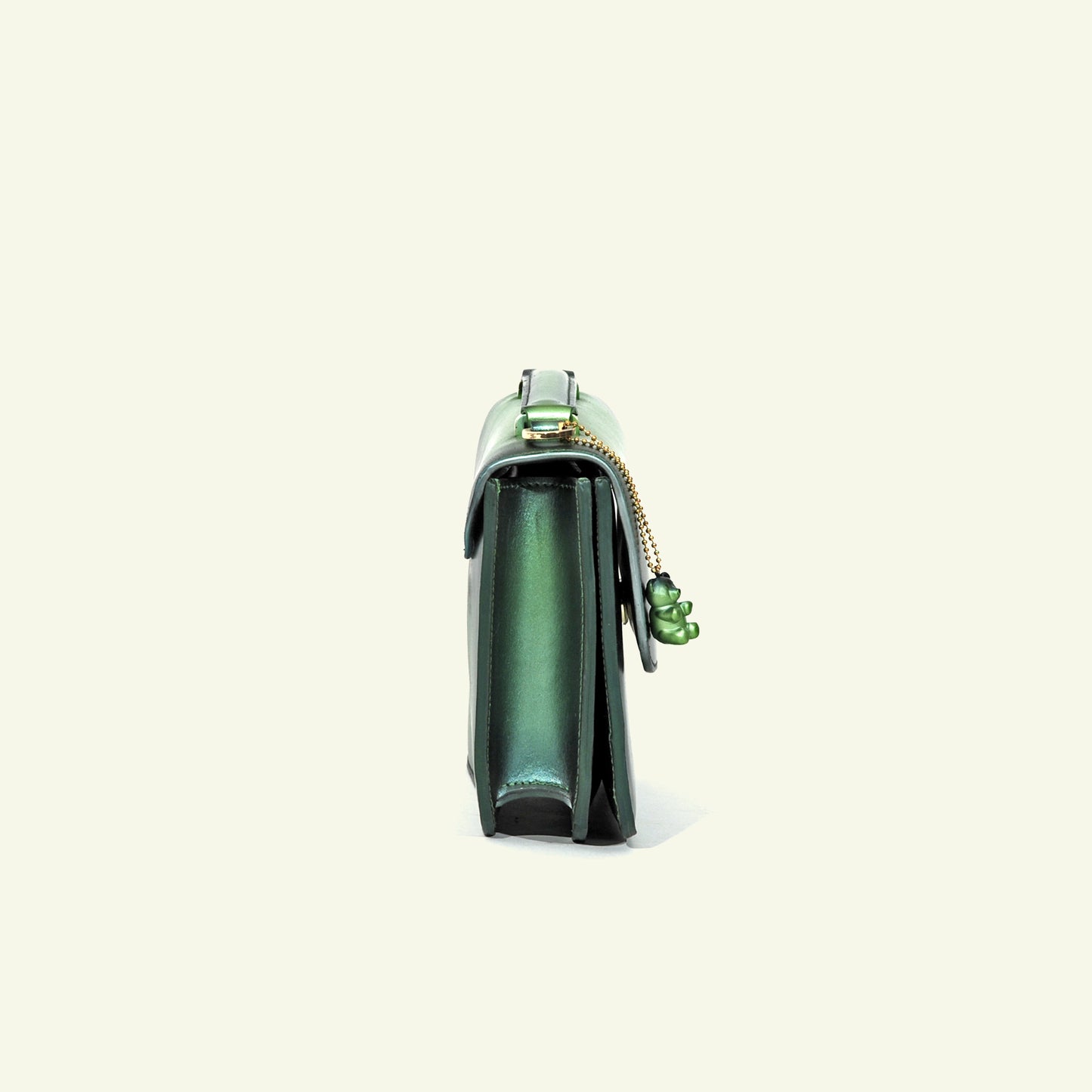 Tori bag in airbrushed leather "Heavy Green Metal"