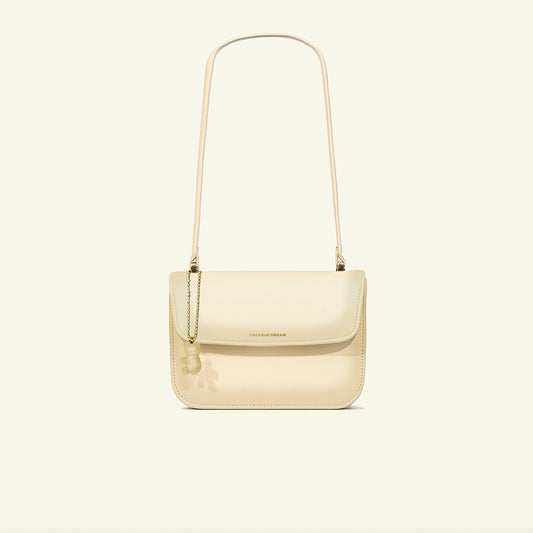 Borsa Tori Mini in pelle di vitello "sesame #f0efda"