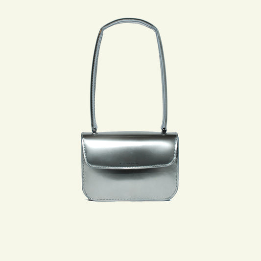 Tori Mini Bag in airbrushed leather "Chrome"