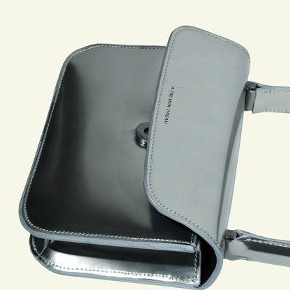 Tori Mini Bag in airbrushed leather "Chrome"