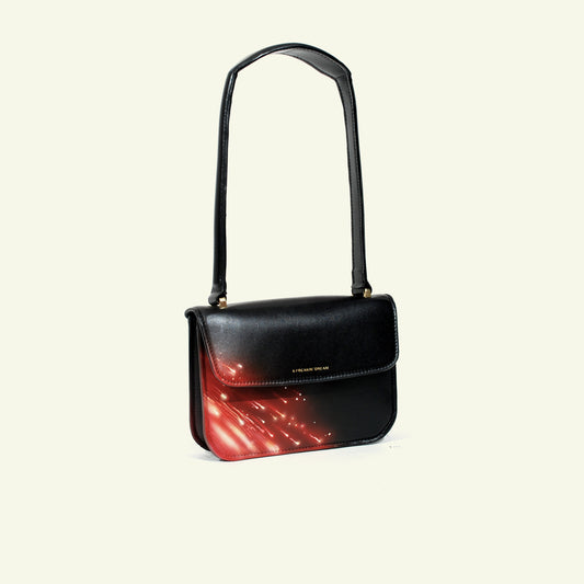 Tori Mini Bag in airbrushed leather "Armageddon"