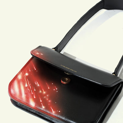 Tori Mini Bag in airbrushed leather "Armageddon"