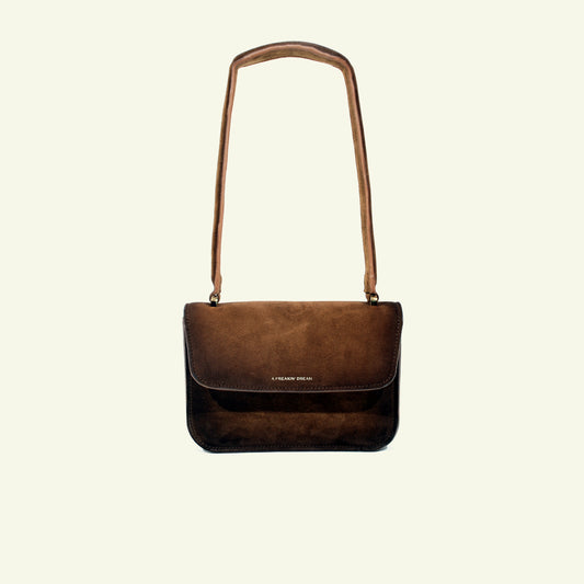 Tori Mini Bag in airbrushed Suede "Burnt Wheat"