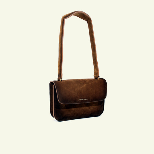 Tori Mini Bag in airbrushed Suede "Burnt Wheat"
