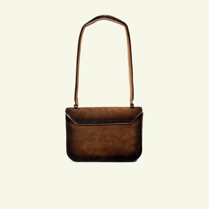 Tori Mini Bag in airbrushed Suede "Burnt Wheat"