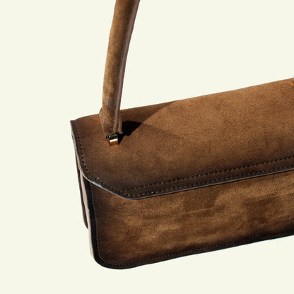 Tori Mini Bag in airbrushed Suede "Burnt Wheat"