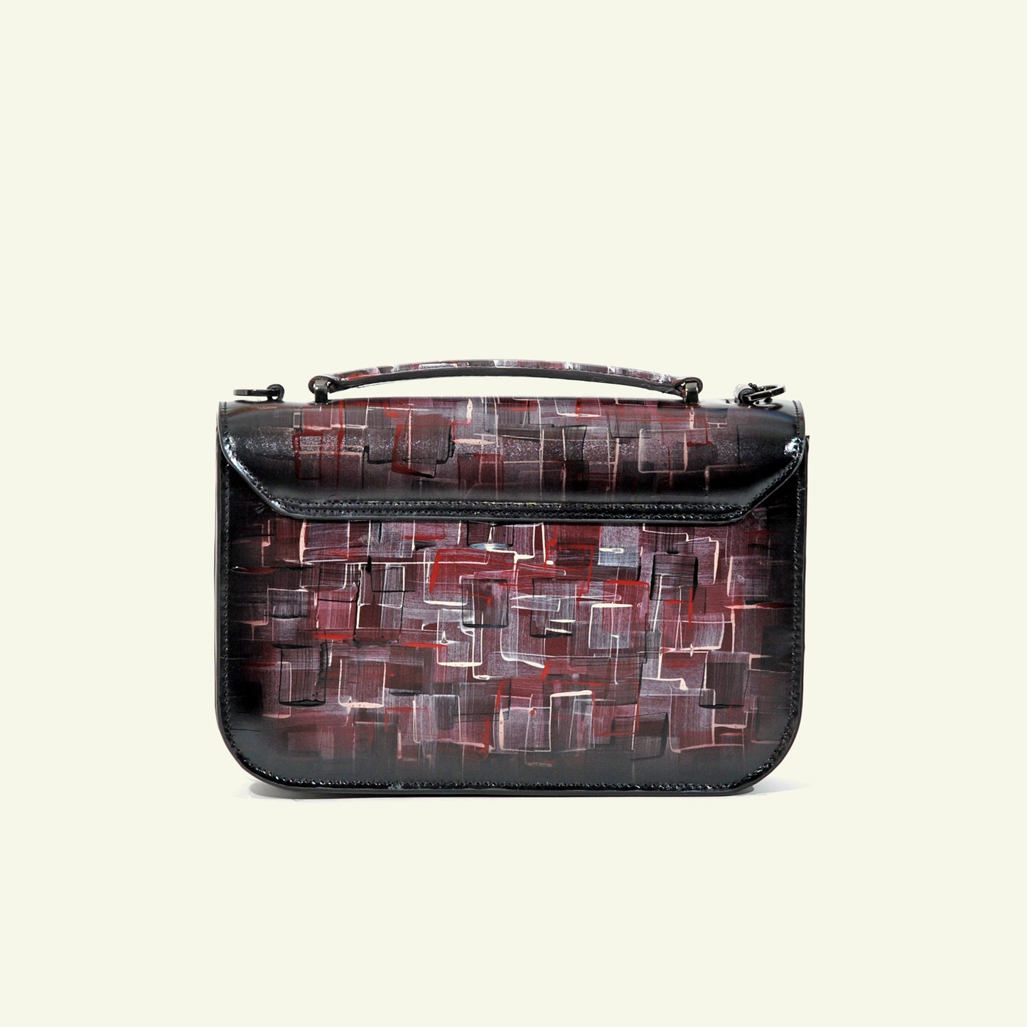 Tori bag in airbrushed leather "Our own bouclè in burgundy"