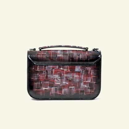 Tori bag in airbrushed leather "Our own bouclè in burgundy"