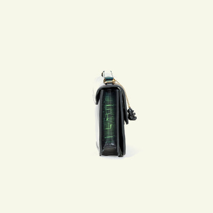 Tori bag in airbrushed leather "Our own bouclè in green"