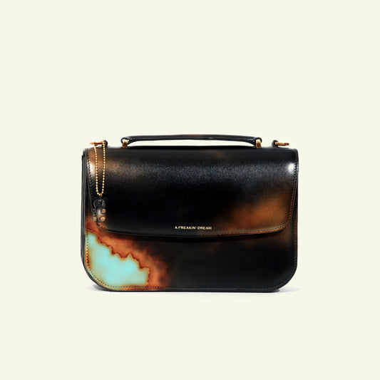 Tori bag in airbrushed leather "Rust"