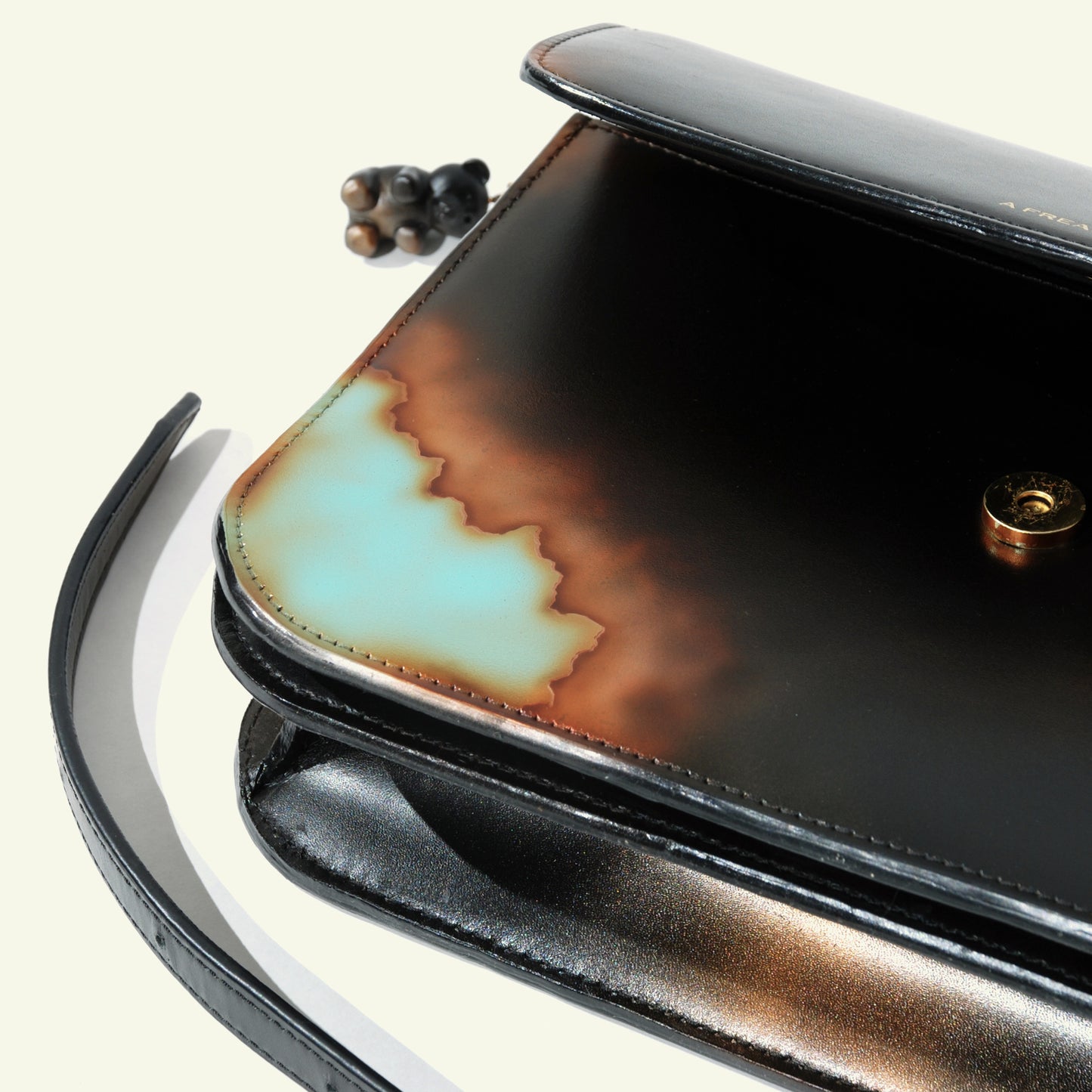 Tori bag in airbrushed leather "Rust"