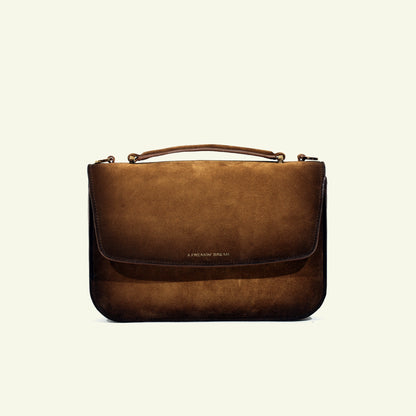 Tori bag in airbrushed Suede "Burnt Wheat"