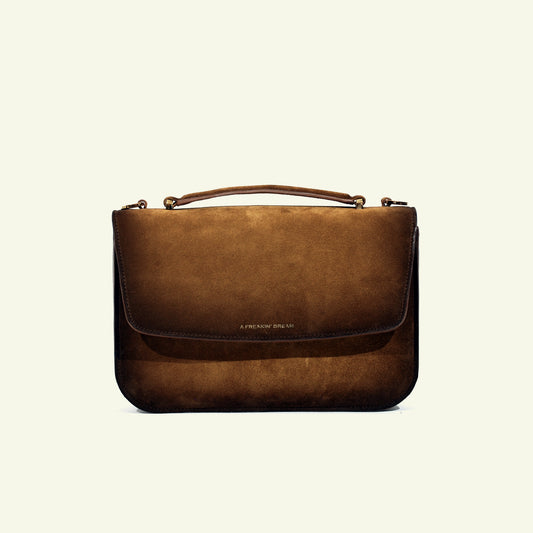 Tori bag in airbrushed Suede "Burnt Wheat"
