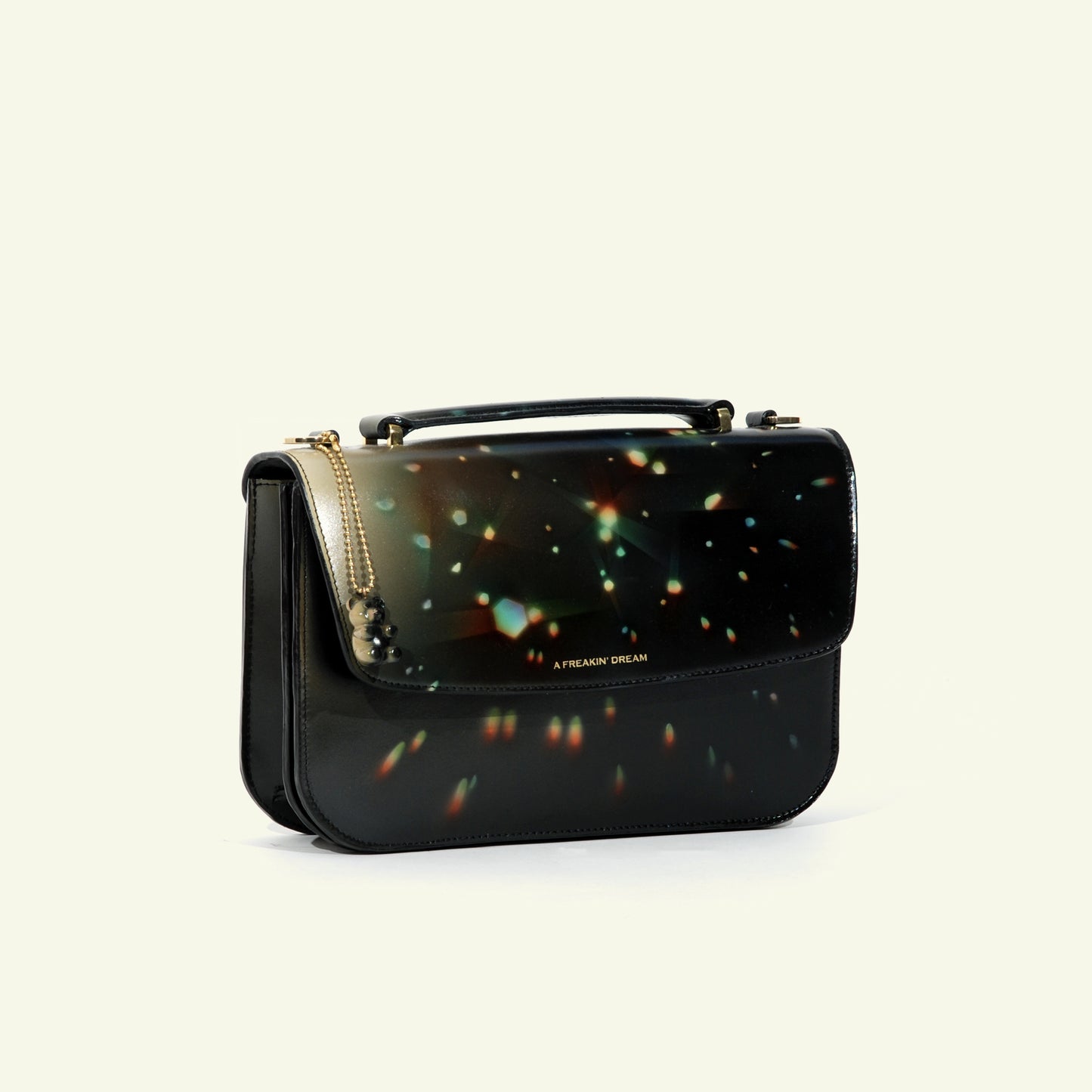 Tori bag in airbrushed leather "Rainbow lights"