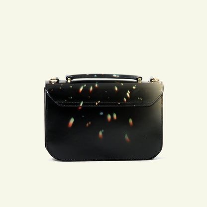Tori bag in airbrushed leather "Rainbow lights"