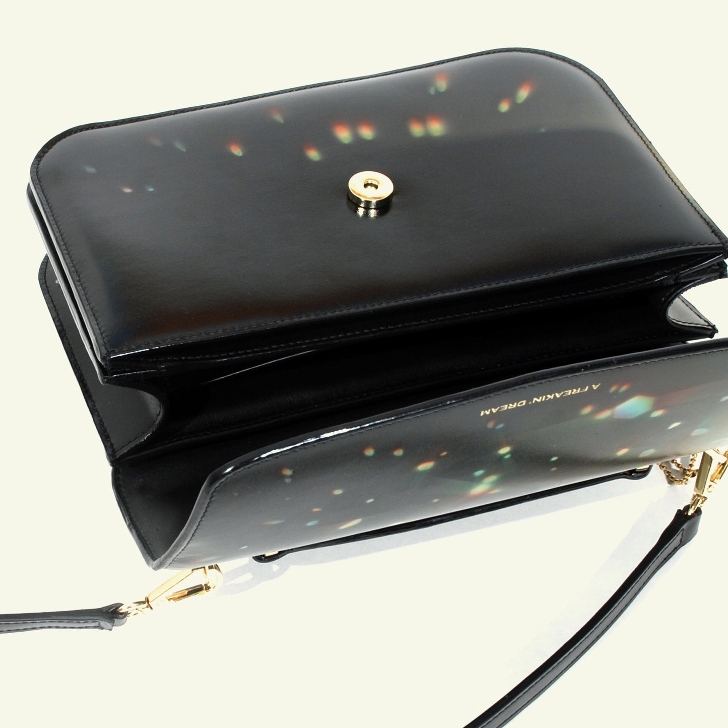 Tori bag in airbrushed leather "Rainbow lights"