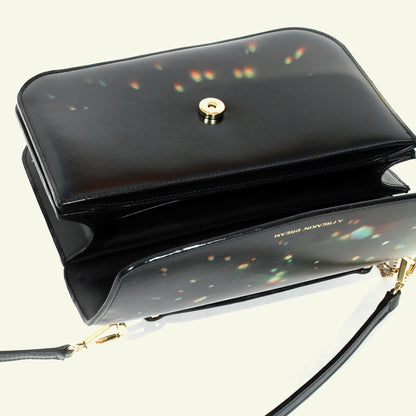 Tori bag in airbrushed leather "Rainbow lights"