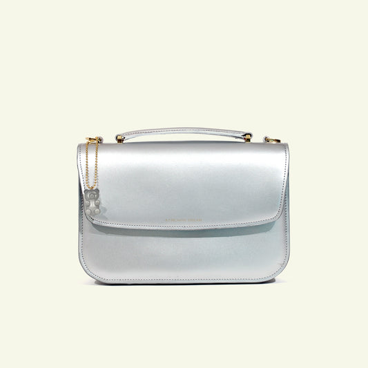 Tori bag in airbrushed leather "Steel"