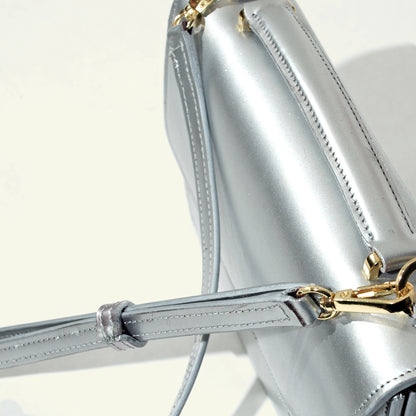 Tori bag in airbrushed leather "Steel"