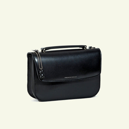 Borsa Tori in pelle di vitello "Nero #00000"