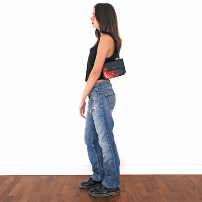 Tori Mini Bag in airbrushed leather "Armageddon"