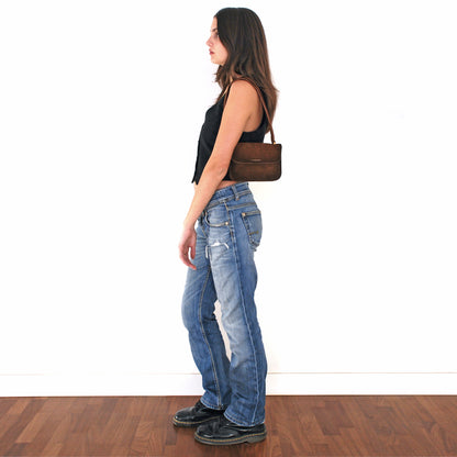 Tori Mini Bag in airbrushed Suede "Burnt Wheat"