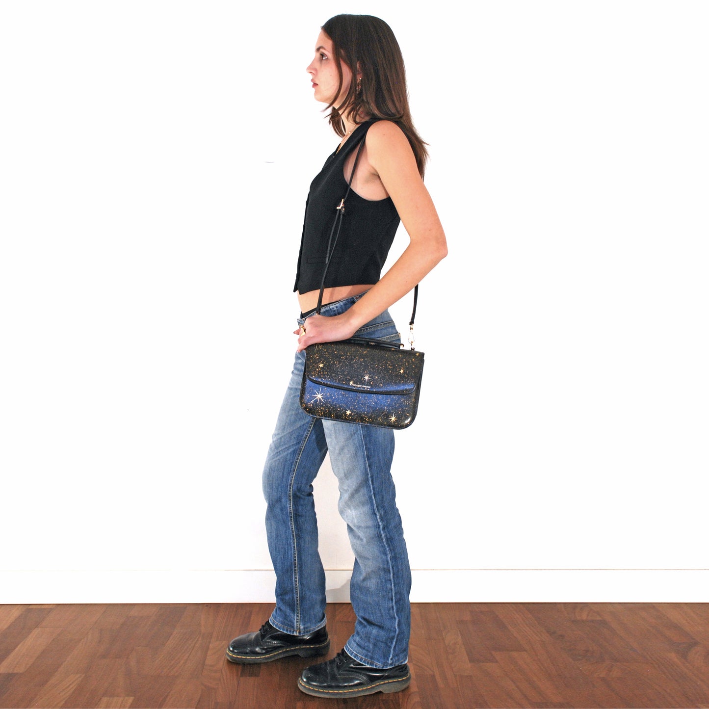 Tori bag in airbrushed leather "Sky Full Of Stars"