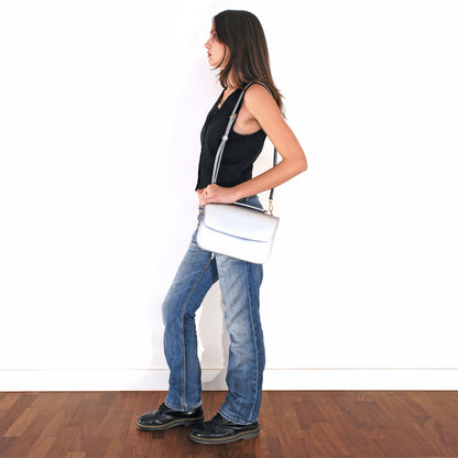 Tori bag in airbrushed leather "Steel"