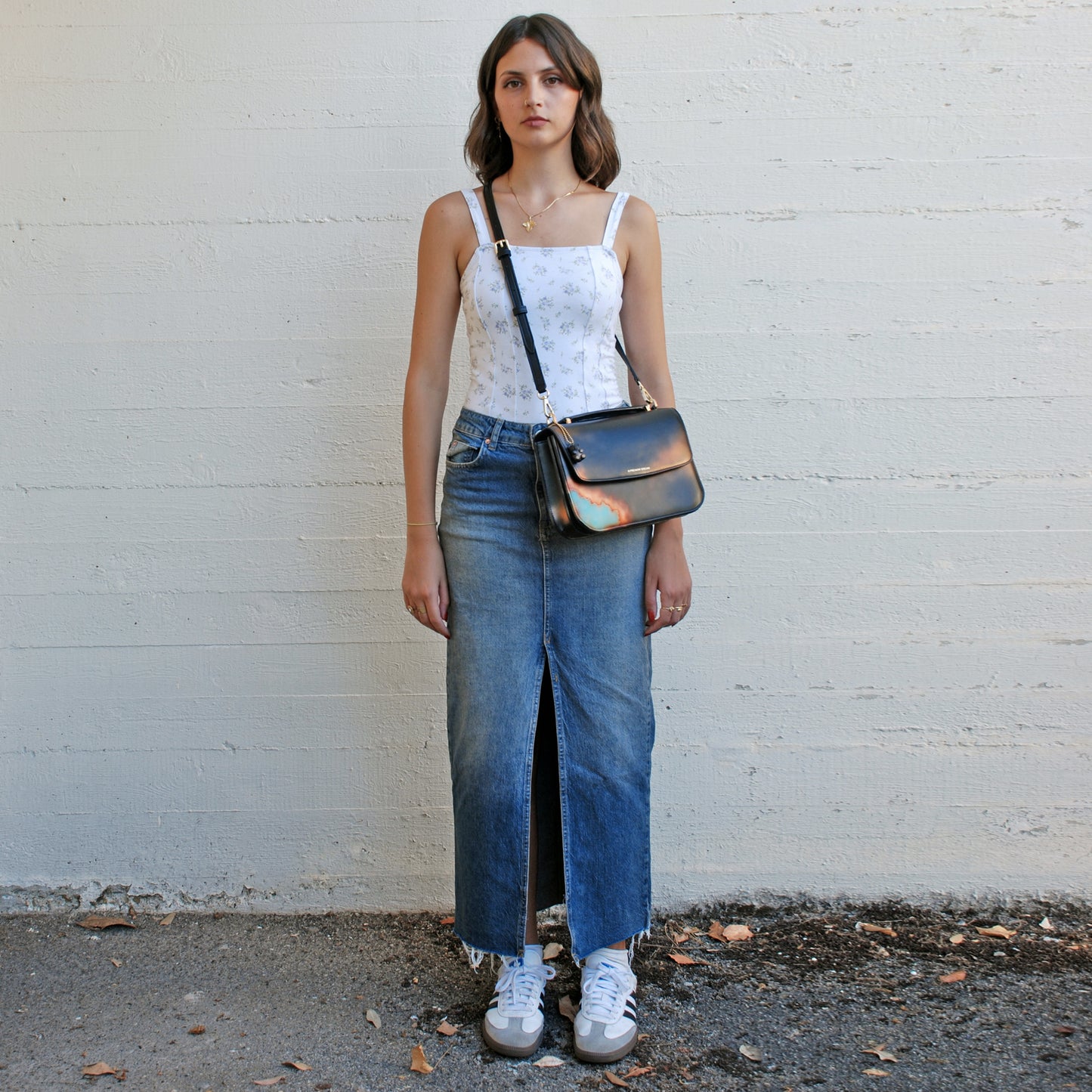 Tori bag in airbrushed leather "Rust"
