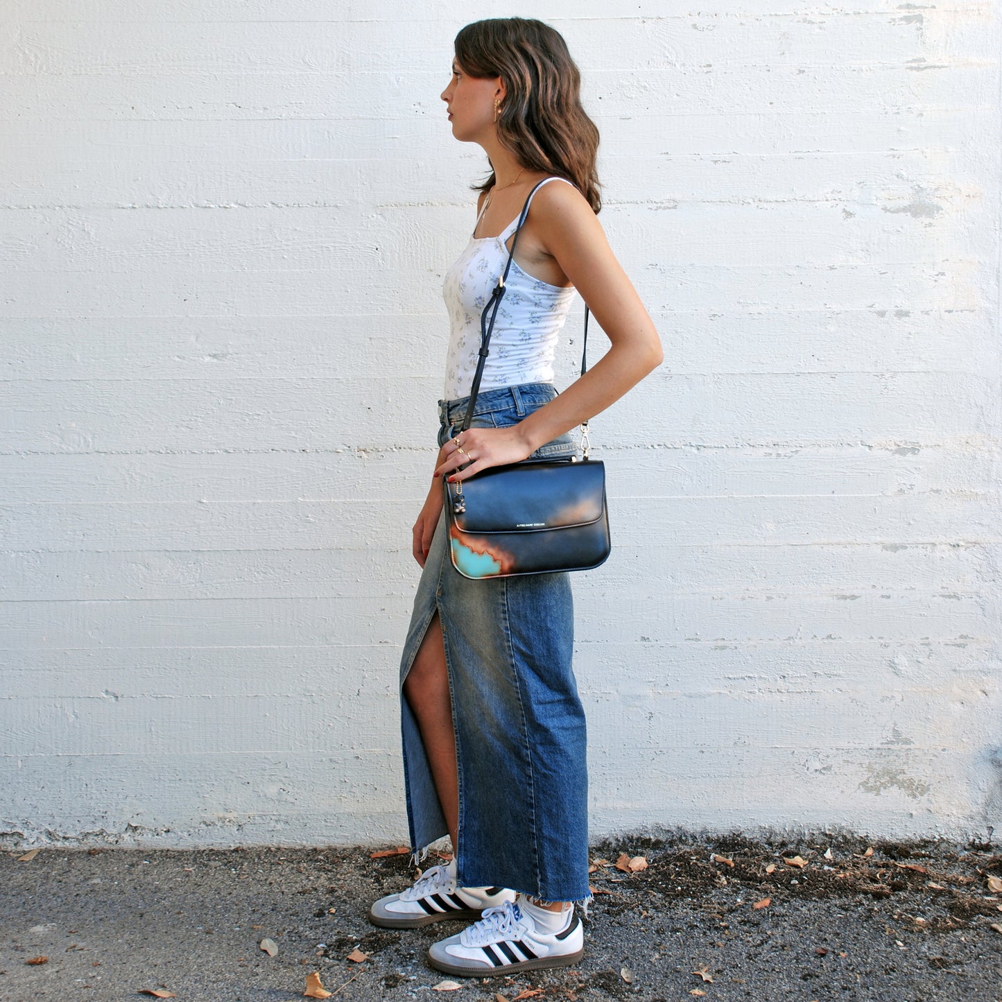 Tori bag in airbrushed leather "Rust"