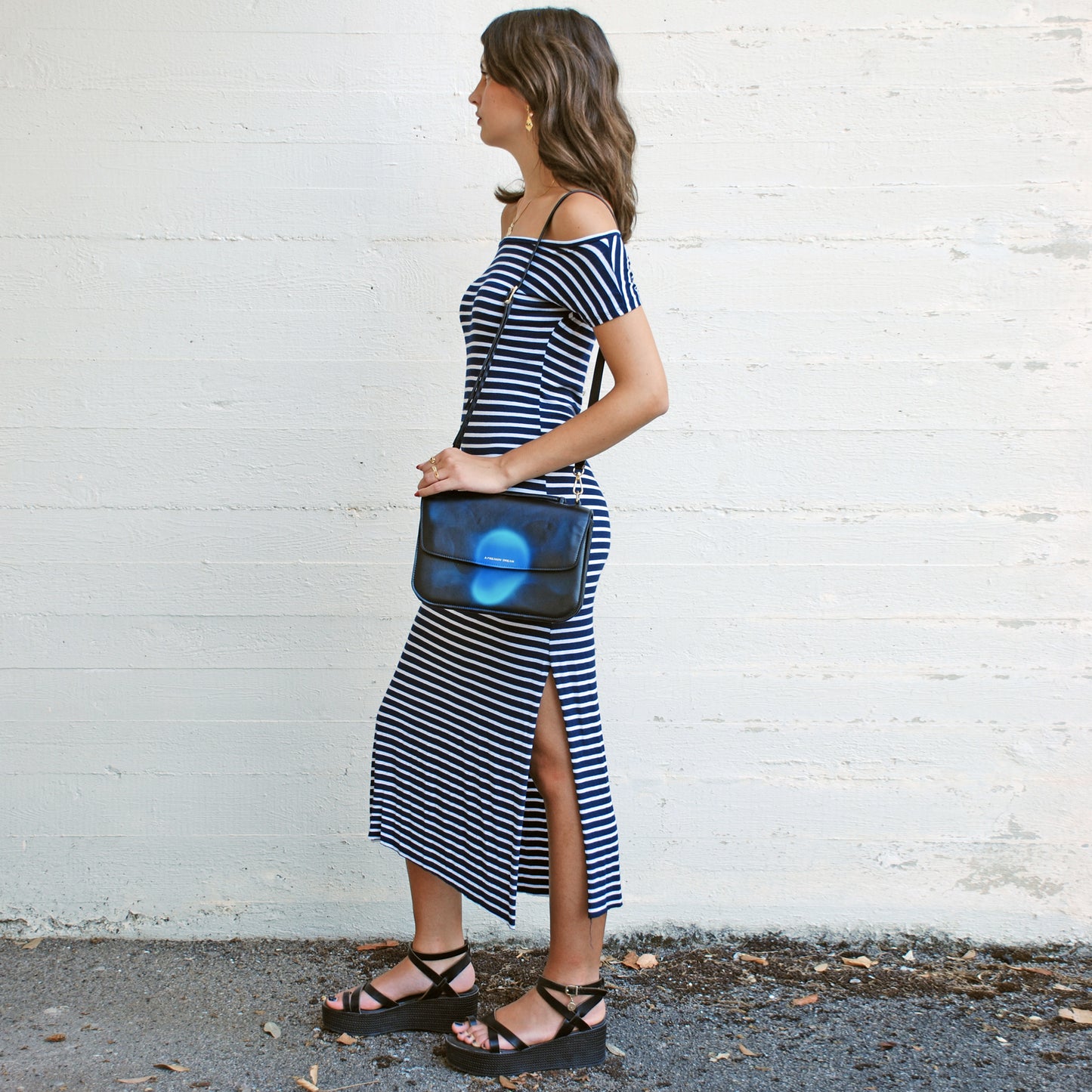 Tori bag in airbrushed leather "Electrons"