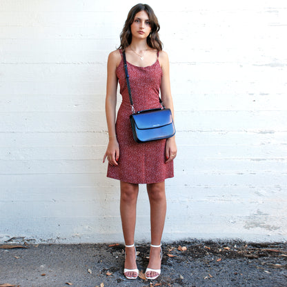 Tori bag in airbrushed leather "iridescent oil"