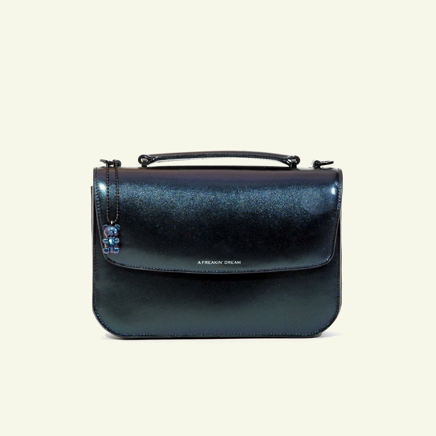 Tori bag in airbrushed leather "iridescent oil"